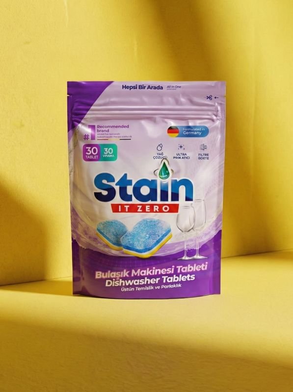 Stain İt Zero Hepsi Bir Arada Bulaşık Makinesi Tableti - 30 Yıkama