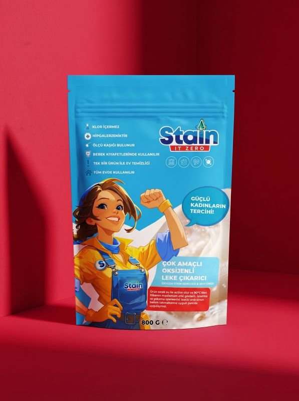 Stain İt Zero Çamaşır & Yüzey İçin Çok Amaçlı Aktif Oksijenli Toz Leke Çıkarıcı ve Beyazlatıcı - 800 gr